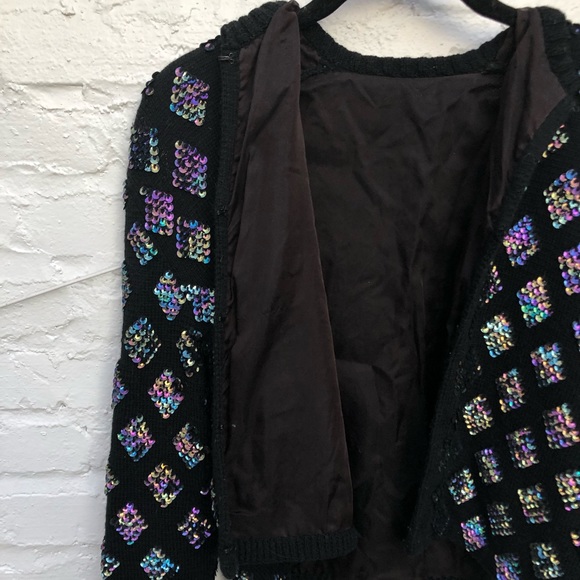 Fab 80s Sequin Cardigan 💎 - Picture 4 of 5